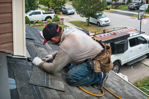 Professional Commercial Roofing technician working in Cedarpines Park, CA